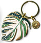 Monstera 'Thai Constellation' Plant Keychain, Plant Gifts