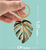 Monstera 'Thai Constellation' Plant Keychain, Plant Gifts