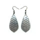 Gem Point [03] // Acrylic Earrings - Brushed Silver, Black