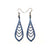 Saturā Leather Earrings 03 // Blue Pearl