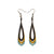 Saturā Leather Earrings 11 // Turquoise Pearl, Gold, Black