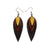 Nativas [3 Layer] // Leather Earrings - Black, Red, Gold