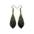 Slim Bevel Drops [02_Abstract] // Acrylic Earrings - Celestial Blue, Gold