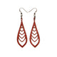 Saturā Leather Earrings 03 // Red Pearl