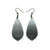 Gem Point [13] // Acrylic Earrings - Brushed Silver, Black
