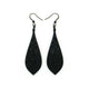 Slim Bevel Drops [02R_Abstract] // Acrylic Earrings - Black Galaxy, Black