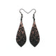 Slim Bevel Drops [02R_Abstract] // Acrylic Earrings - Rose Gold, Black
