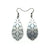 Gem Point [33] // Acrylic Earrings - Brushed Silver, Black