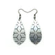 Gem Point [33] // Acrylic Earrings - Brushed Silver, Black