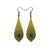 Slim Bevel Drops [03R_HalftoneBurst] // Acrylic Earrings - Celestial Blue, Gold