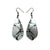 Gem Point [24] // Acrylic Earrings - Brushed Silver, Black