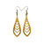 Saturā Leather Earrings 03 // Gold