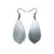 Gem Point [12] // Acrylic Earrings - Brushed Silver, Black