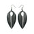 T7 [05_LineArray] // Acrylic Earrings - Brushed Silver, Black