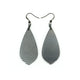 Gem Point [20] // Acrylic Earrings - Brushed Silver, Black