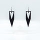 Terrabyte v.03 // Leather Earrings - Black - LIGHT RAZOR DESIGN STUDIO