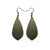 Gem Point [20R] // Acrylic Earrings - Brushed Gold, Black
