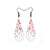 Slim Bevel Drops [02R_Abstract] // Acrylic Earrings - Red Holograph, White