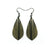 Gem Point [15R] // Acrylic Earrings - Brushed Gold, Black