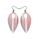 T7 [05R_LineArray] // Acrylic Earrings - Red Holograph, White