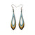 Saturā Leather Earrings 07 // Black, Gold, Turquoise Pearl