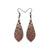 Slim Bevel Drops [02_Abstract] // Acrylic Earrings - Rose Gold, Black