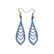Saturā Leather Earrings 03 // Blue Pearl