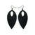 T7 [06_Floral] // Acrylic Earrings - Black Galaxy, Black