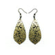 Gem Point [21] // Acrylic Earrings - Brushed Gold, Black