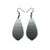 Gem Point [16] // Acrylic Earrings - Brushed Silver, Black