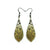 Slim Bevel Drops [02_Abstract] // Acrylic Earrings - Brushed Gold, Black