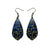 Gem Point [05] // Acrylic Earrings - Celestial Blue, Gold