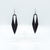 Terrabyte v.04 // Leather Earrings - Black - LIGHT RAZOR DESIGN STUDIO