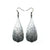 Flared Bevel Drops [01_SparkGradient] // Acrylic Earrings - Brushed Silver, Black