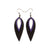 Nativas [2 Layer] // Leather Earrings - Black, Purple