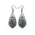 Gem Point [21] // Acrylic Earrings - Brushed Silver, Black