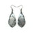 Gem Point [25] // Acrylic Earrings - Brushed Silver, Black