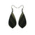 Gem Point [10R] // Acrylic Earrings - Brushed Gold, Black