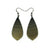 Gem Point [16R] // Acrylic Earrings - Brushed Gold, Black