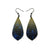 Gem Point [09] // Acrylic Earrings - Celestial Blue, Gold