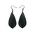 Gem Point [12R] // Acrylic Earrings - Brushed Silver, Black
