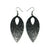 T7 [01R_SparkGradient] // Acrylic Earrings - Brushed Silver, Black