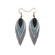 Nativas [3 Layer] // Leather Earrings - Silver, Turquoise, Black