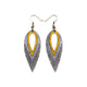 Nativas [2 Layer] // Leather Earrings - Silver, Gold