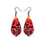 Gem Point [05] // Acrylic Earrings - Red Holograph, White