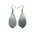Gem Point [19] // Acrylic Earrings - Brushed Silver, Black