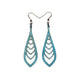 Saturā Leather Earrings 03 // Turquoise Pearl