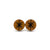 Circle Stud Earrings [ScoredLines] // Wood  - Cherry