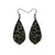 Gem Point [05R] // Acrylic Earrings - Brushed Gold, Black