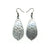 Gem Point [47] // Acrylic Earrings - Brushed Silver, Black